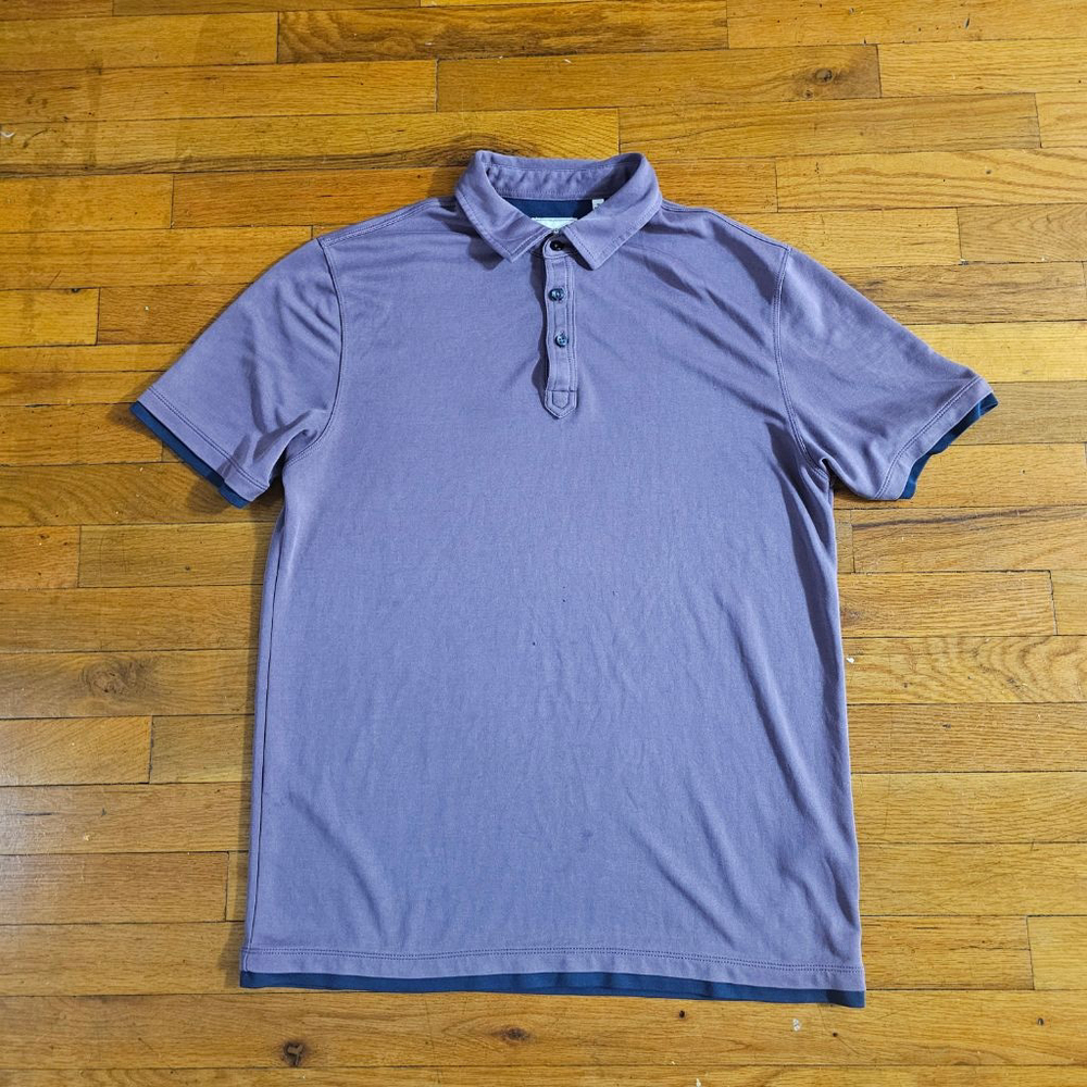 7 Diamonds Men's Polo Shirt Purple Navy Size Medium